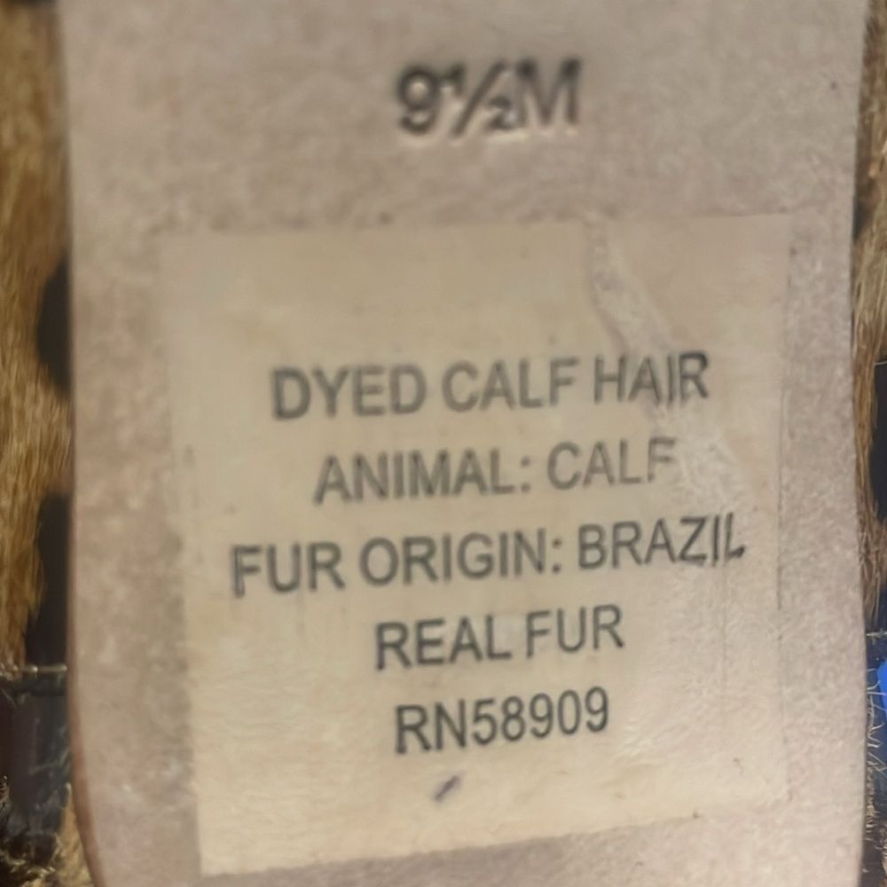 ANTONIO MELANI Carlenie Animal Print Calf Hair 9.5 - Picture 4 of 15